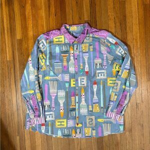 Vintage Paint Brush Colorful Shirt